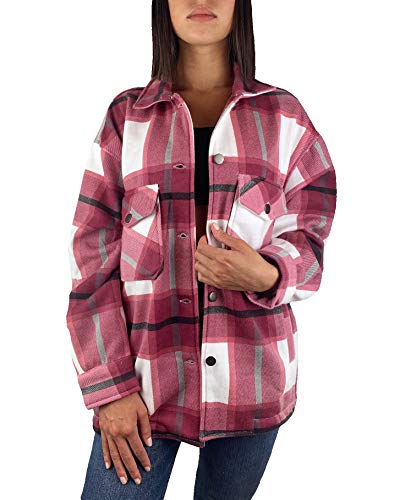 Worldclassca Damen Oversized KARO Hemd HEMDJACKE KARIERT HOLZFÄLLERHEMD LANGARMHEND MIT Brusttaschen HEMDBLUSE Bluse Shirt Designer Blogger NEU S-L 36-42 (M, Muster 9) von Worldclassca