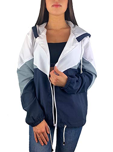 Worldclassca Damen Windbreaker Festival Jacke Block 90s Blouson Regen Kapuzenjacke Bomberjacke FRÜHLING Herbst Sommer Retro ÜBERGANGSJACKE REIßVERSCHLUSS WASSERABWEISEND Blogger XS-XL (M, Dunkelblau) Worldclassca Damen Windbreaker Festival Jacke Block 90s Blouson Regen Kapuzenjacke Bomberjacke FRÜHLING Herbst Sommer Retro ÜBERGANGSJACKE REIßVERSCHLUSS WASSERABWEISEND Blogger XS-XL (M, Dunkelblau) von Worldclassca