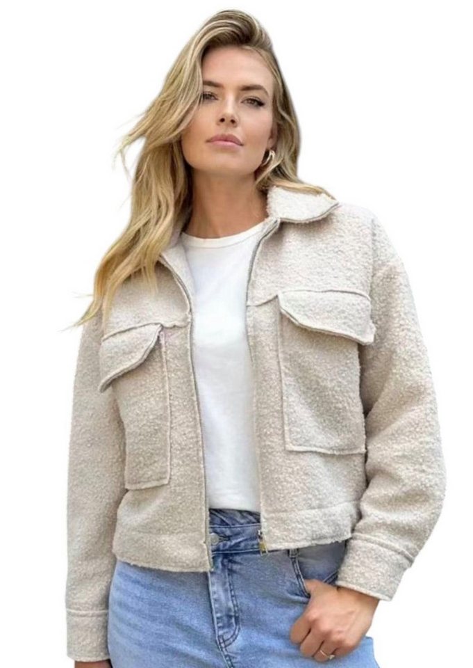 Worldclassca Fellimitatjacke Worldclassca Bomberjacke Zip Trench Teddy Jacke Übergangsjacke Blouson Neue Kollektion - Stilvolle und gemütliche Mode für Damen von Worldclassca