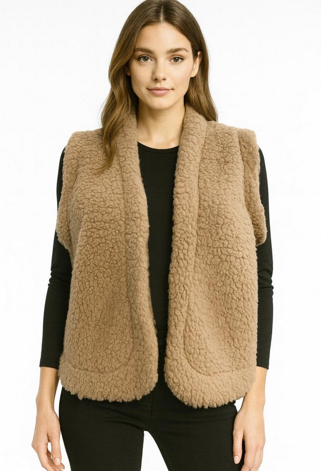 Worldclassca Fellimitatweste Worldclassca Teddy Weste Warm Kunstfell Kuschelig Kurz Winter Ärmellos Neue Kollektion - Stilvolle und gemütliche Mode für Damen von Worldclassca