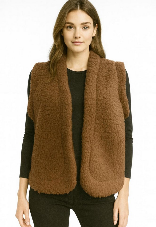 Worldclassca Fellimitatweste Worldclassca Teddy Weste Warm Kunstfell Kuschelig Kurz Winter Ärmellos Neue Kollektion - Stilvolle und gemütliche Mode für Damen von Worldclassca