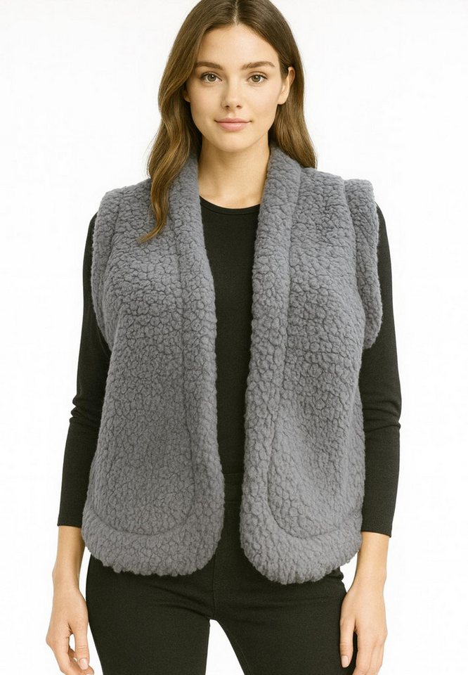 Worldclassca Fellimitatweste Worldclassca Teddy Weste Warm Kunstfell Kuschelig Kurz Winter Ärmellos Neue Kollektion - Stilvolle und gemütliche Mode für Damen von Worldclassca