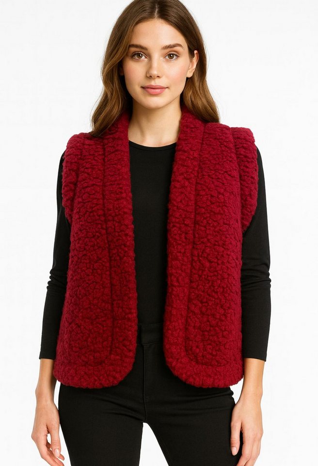 Worldclassca Fellimitatweste Worldclassca Teddy Weste Warm Kunstfell Kuschelig Kurz Winter Ärmellos Neue Kollektion - Stilvolle und gemütliche Mode für Damen von Worldclassca