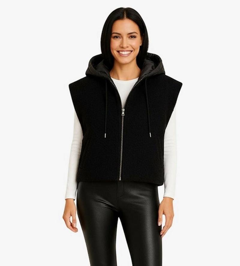 Worldclassca Fellimitatweste Worldclassca Teddy Weste Warm Kuschelig Zipper Kapuze Winter Ärmellos Neue Kollektion - Stilvolle und gemütliche Mode für Damen von Worldclassca