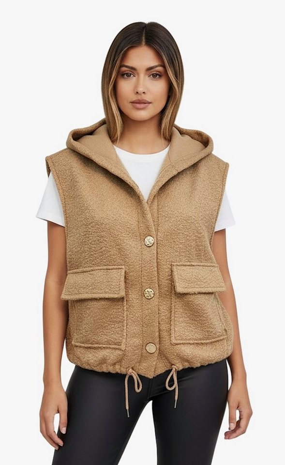 Worldclassca Fellimitatweste Worldclassca Teddy Weste Warm Kuschelig mit Kapuze Winter Ärmellos Neue Kollektion - Stilvolle und gemütliche Mode für Damen von Worldclassca