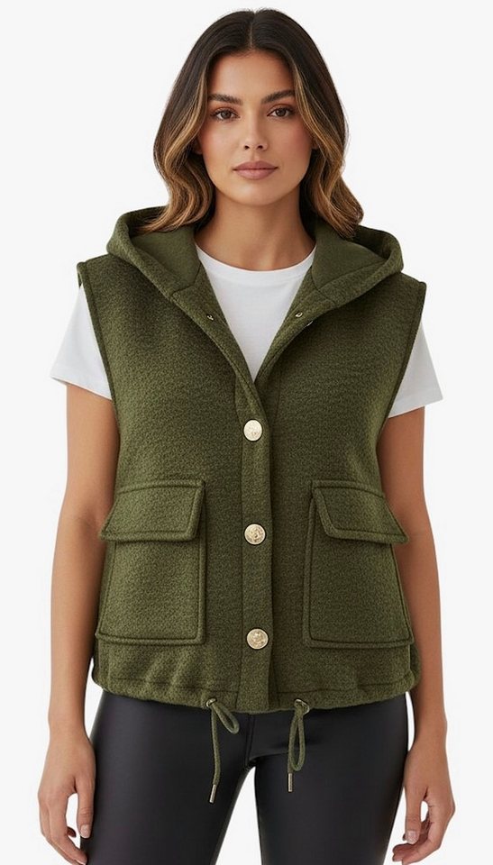 Worldclassca Fellimitatweste Worldclassca Teddy Weste Warm Kuschelig mit Kapuze Winter Ärmellos Neue Kollektion - Stilvolle und gemütliche Mode für Damen von Worldclassca