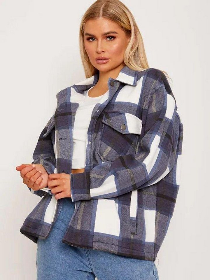 Worldclassca Flanellbluse Worldclassca Oversized Karo Hemd Hemdjacke Kariert Holzfällerhemd von Worldclassca