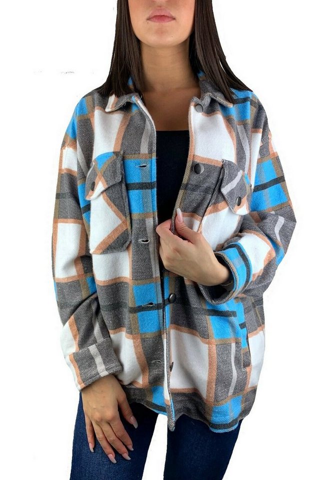 Worldclassca Flanellhemd Worldclassca Oversized Karo Hemd Hemdjacke Kariert Holzfällerhemd von Worldclassca