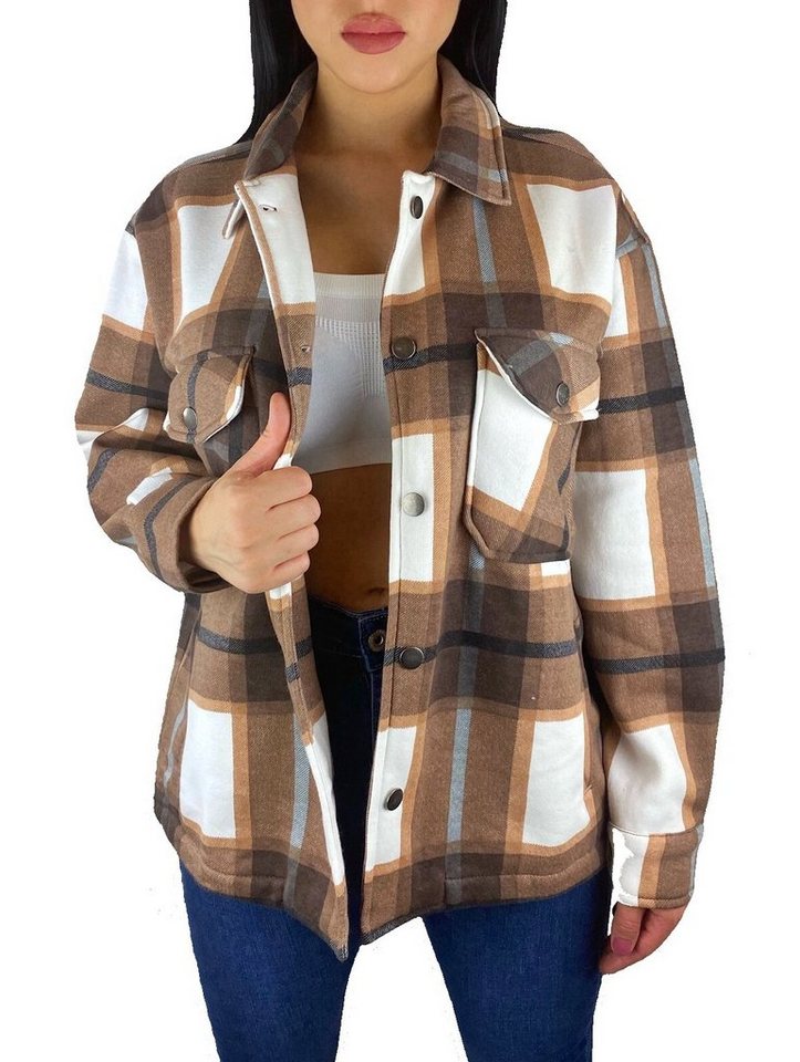 Worldclassca Flanellhemd Worldclassca Oversized Karo Hemd Hemdjacke Kariert Holzfällerhemd von Worldclassca