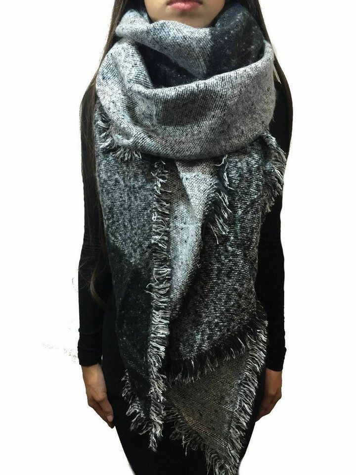 Worldclassca Halstuch Worldclassca XXL DAMEN WINTER SCHAL DICK STRICKSCHAL KARO HALSTUCH, SCARF PONCHO CAPE WARM WINTERSCHAL HERBSTSCHAL DECKENSCHAL KAROSCHAL von Worldclassca
