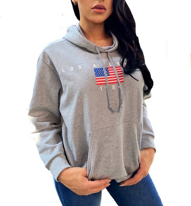 Worldclassca Hoodie Worldclassca Damen Kapuzenpullover LOS Angeles USA Kapuzenshirt Hoodie von Worldclassca