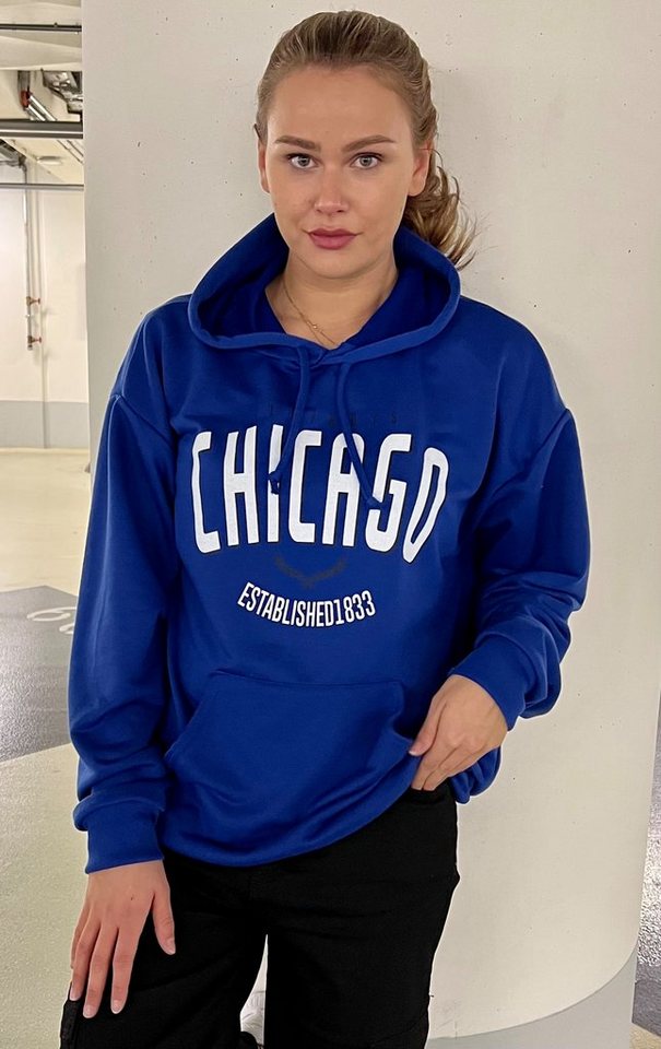 Worldclassca Hoodie Worldclassca Damen Oversized Kapuzenpullover Hoodie Sweatshirt CHICAGO von Worldclassca