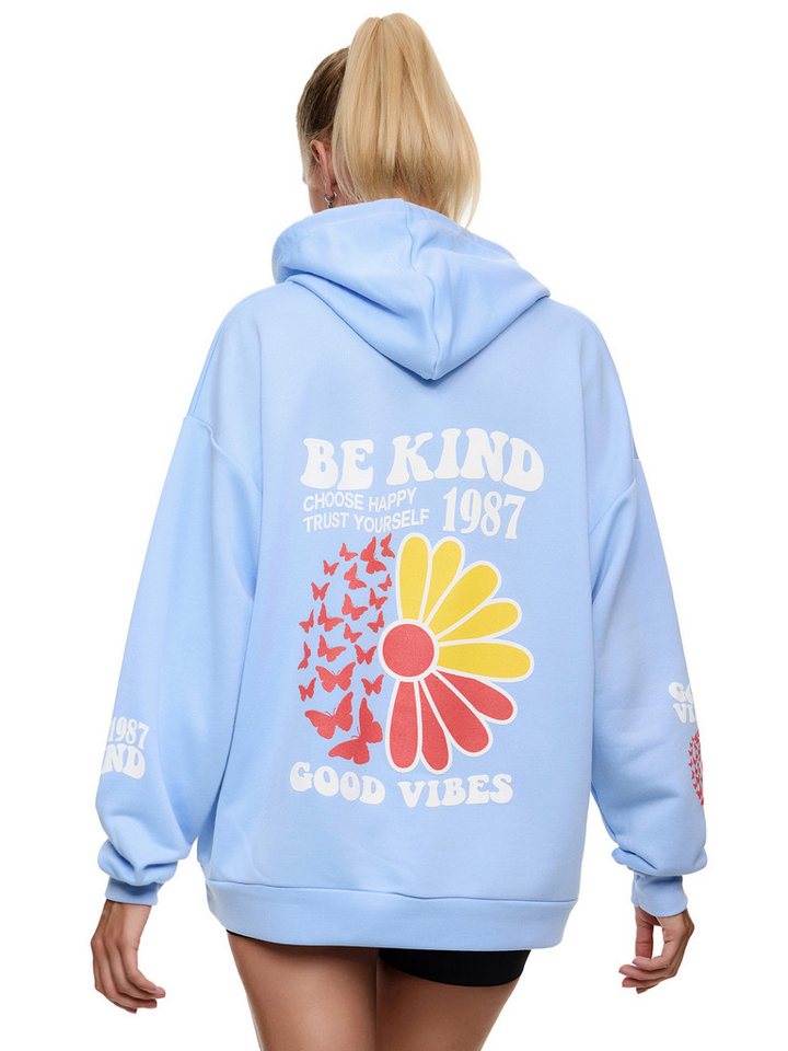 Worldclassca Hoodie Worldclassca Oversized BE KIND Hoodie Kapuzenpullover Sweatshirt Good Vibes von Worldclassca