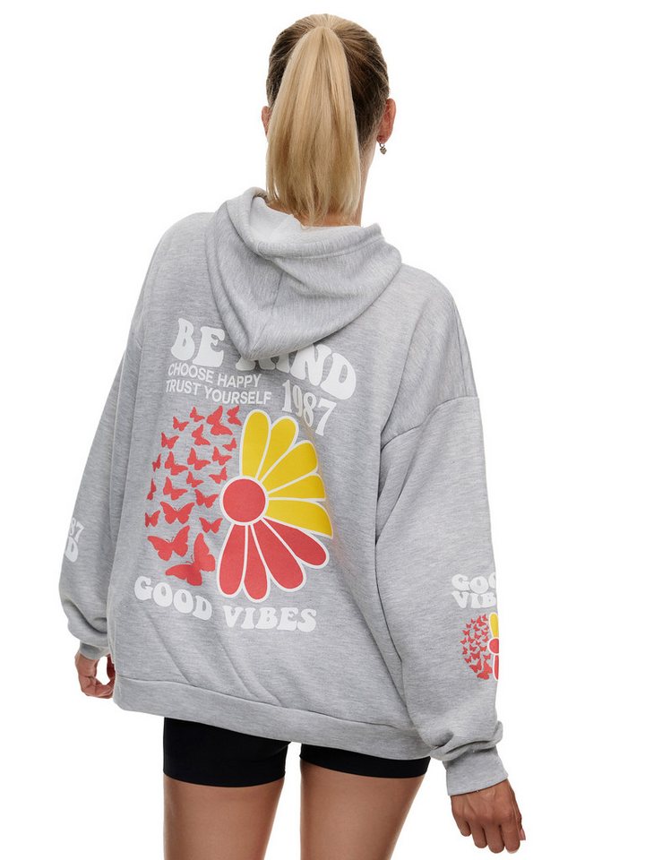 Worldclassca Hoodie Worldclassca Oversized BE KIND Hoodie Kapuzenpullover Sweatshirt Good Vibes von Worldclassca