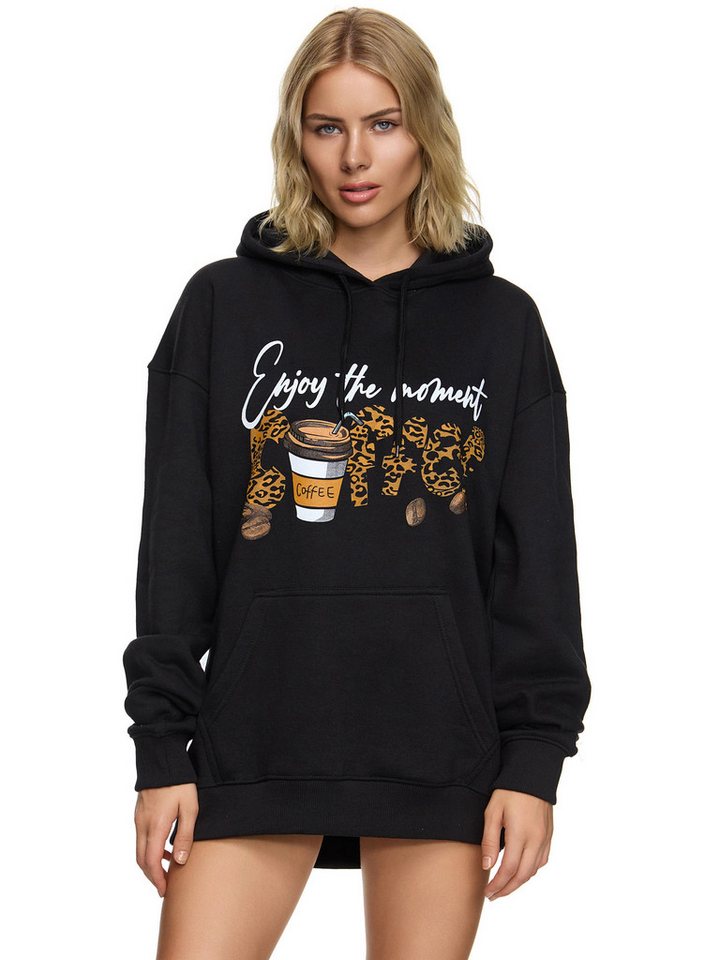 Worldclassca Hoodie Worldclassca Oversized Enjoy COFFEE Hoodie Kapuzenpullover Sweatshirt ENJOY THE MOMENT COFFEE von Worldclassca