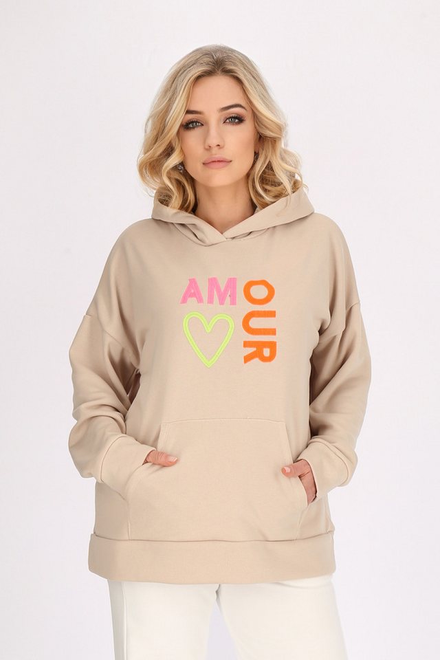 Worldclassca Hoodie Worldclassca Oversized Hoodie AMOUR Kapuzenpullover Washed Sweatshirt von Worldclassca