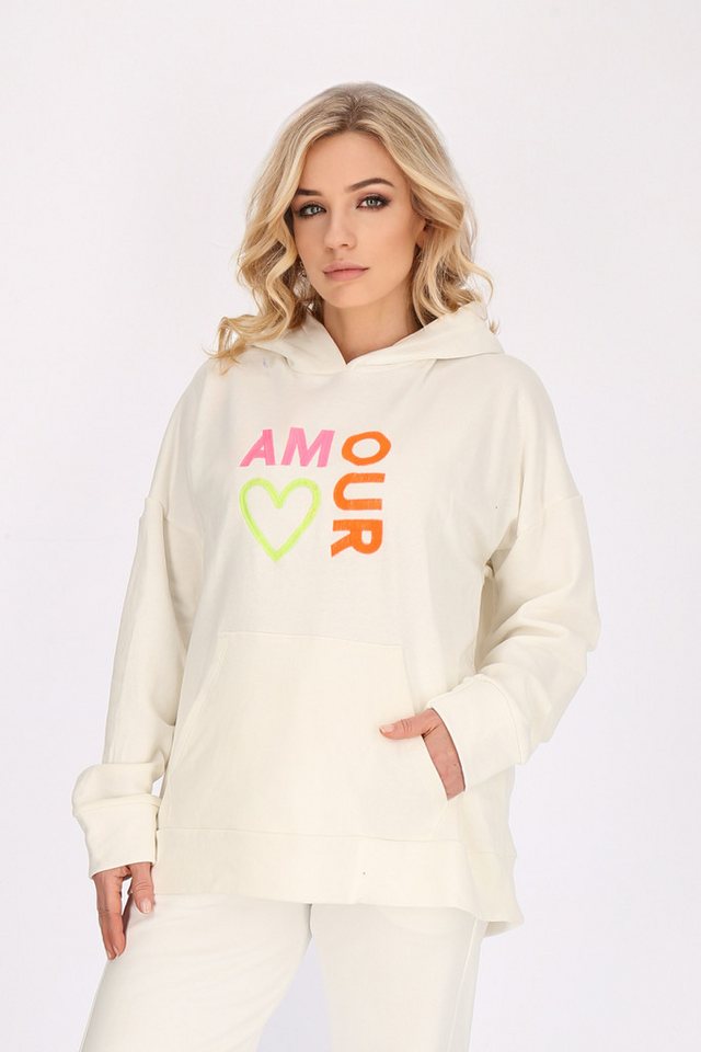 Worldclassca Hoodie Worldclassca Oversized Hoodie AMOUR Kapuzenpullover Washed Sweatshirt von Worldclassca