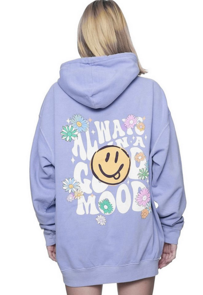 Worldclassca Hoodie Worldclassca Oversized Hoodie GOOD MOOD Kapuzenpullover Sweatshirt PRINT HAPPY ALWAYS IN A GOOD MOOD von Worldclassca