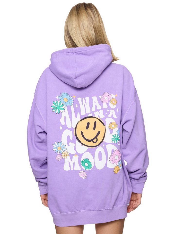 Worldclassca Hoodie Worldclassca Oversized Hoodie GOOD MOOD Kapuzenpullover Sweatshirt PRINT HAPPY ALWAYS IN A GOOD MOOD von Worldclassca