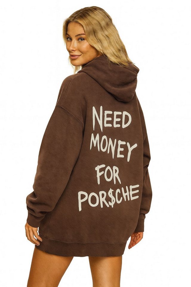 Worldclassca Hoodie Worldclassca Oversized NEED MONEY Hoodie Kapuzenpullover Sweatshirt von Worldclassca