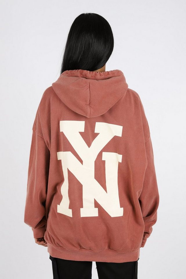 Worldclassca Hoodie Worldclassca Oversized NEW YORK Hoodie Print Kapuzenpullover Washed von Worldclassca