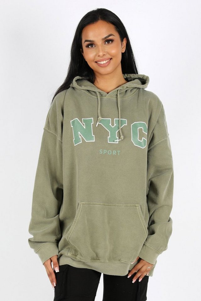 Worldclassca Hoodie Worldclassca Oversized NYC Sport Hoodie Print Kapuzenpullover Washed von Worldclassca