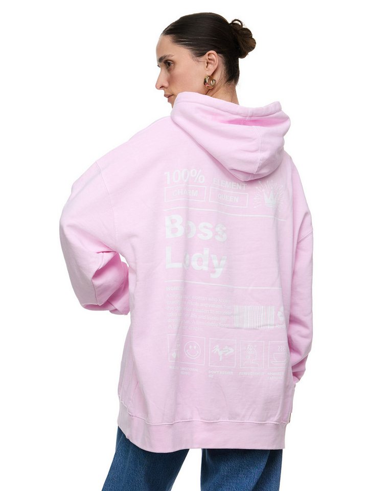 Worldclassca Hoodie Worldclassca Oversized Print Boss Lady Hoodie Kapuzenpullover Sweat PRINT - BOSS LADY - 100% CHARM - QUEEN von Worldclassca