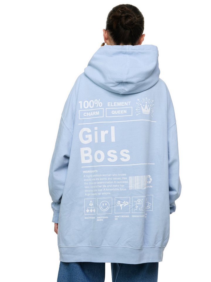 Worldclassca Hoodie Worldclassca Oversized Print GIRL BOSS Hoodie Kapuzenpullover Sweat PRINT - GIRL BOSS - 100% CHARM QUEEN von Worldclassca