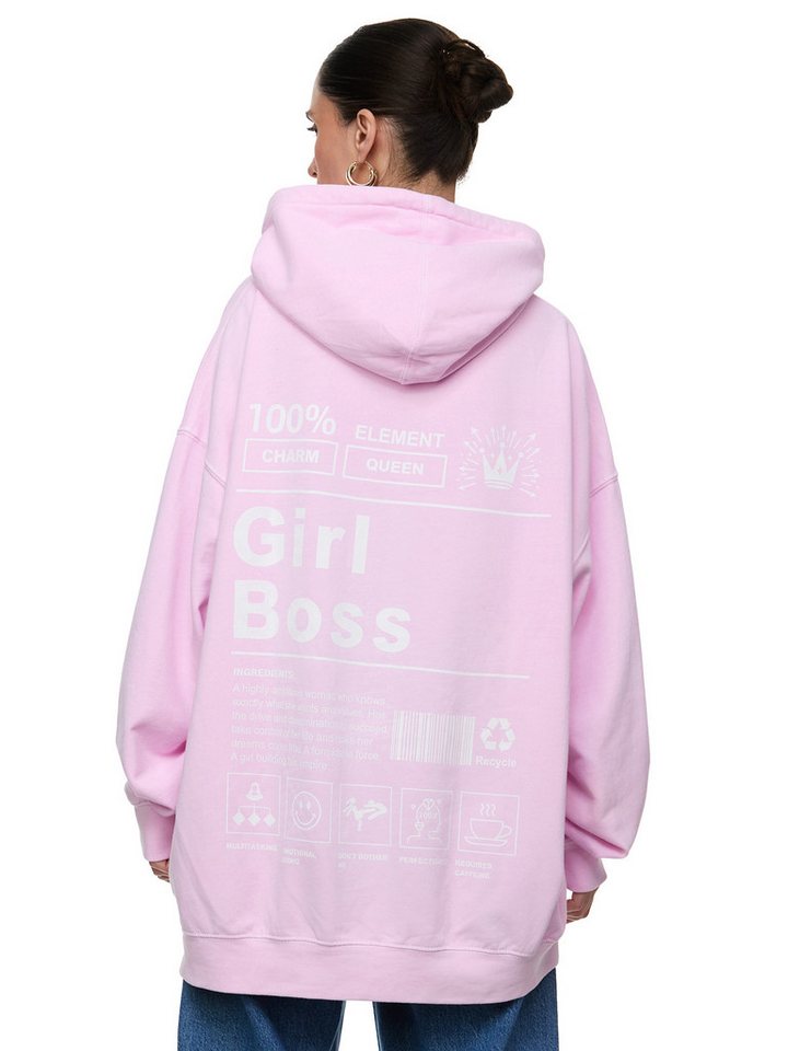Worldclassca Hoodie Worldclassca Oversized Print GIRL BOSS Hoodie Kapuzenpullover Sweat PRINT - GIRL BOSS - 100% CHARM QUEEN von Worldclassca
