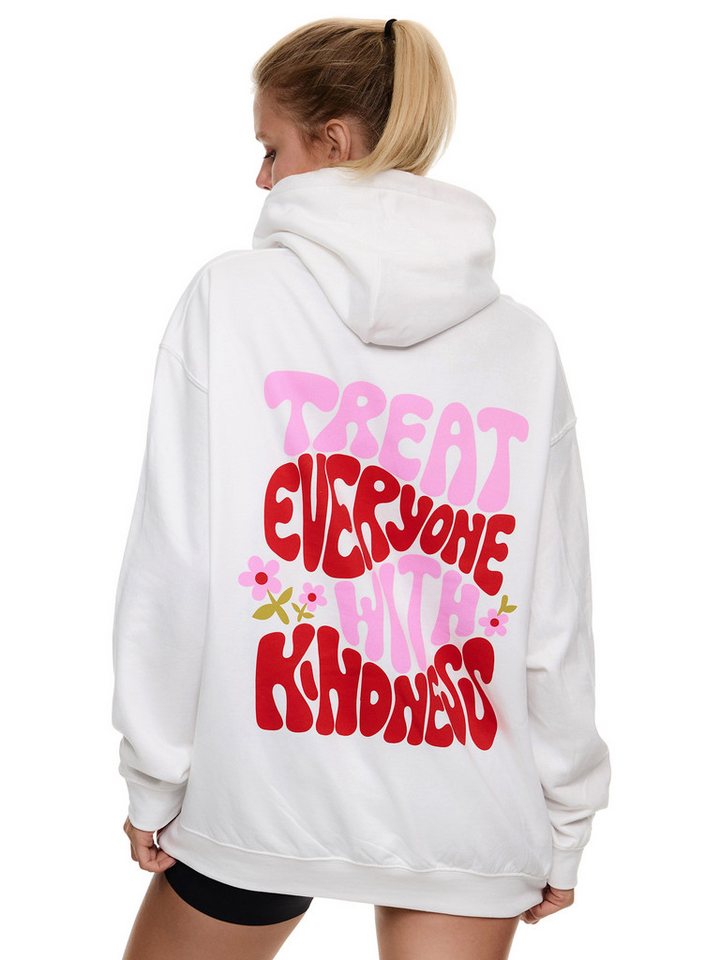 Worldclassca Hoodie Worldclassca Oversized Print Hoodie Kapuzenpullover Sweatshirt TREAT EVERYONE WITH KINDLESS von Worldclassca