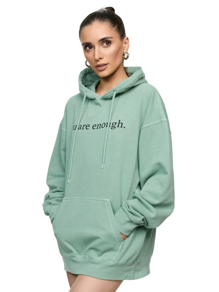 Worldclassca Hoodie Worldclassca Print YOU ARE ENOUGH Hoodie Kapuzensweatshirt Sweatshirt PRINT - YOU ARE ENOUGH - THE WORLD IS BETTER PLACE WITH YOU von Worldclassca