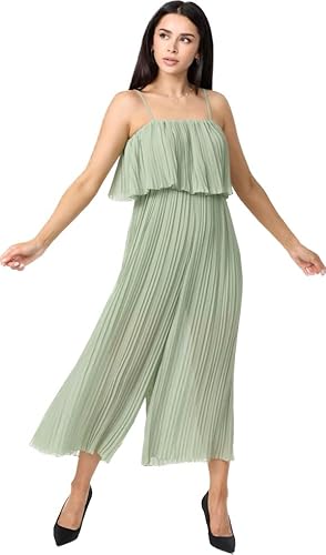 Worldclassca Jumpsuit Plissee Pleated Overall Ärmellos Elegant Casual Sommer Blogger Neu (Mint) von Worldclassca