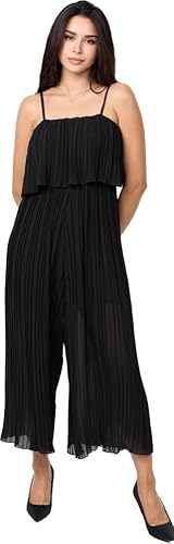 Worldclassca Jumpsuit Plissee Pleated Overall Ärmellos Elegant Casual Sommer Blogger Neu (Schwarz) von Worldclassca