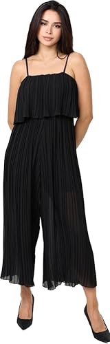 Worldclassca Jumpsuit Plissee Pleated Overall Ärmellos Elegant Casual Sommer Blogger Neu (Schwarz) von Worldclassca
