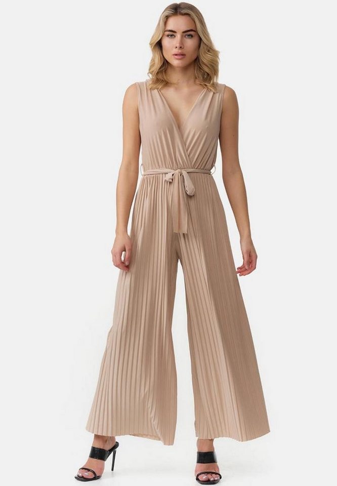 Worldclassca Jumpsuit Worldclassca Jumpsuit Pleated Overalls mit Gürtel Ärmellos Sommer von Worldclassca