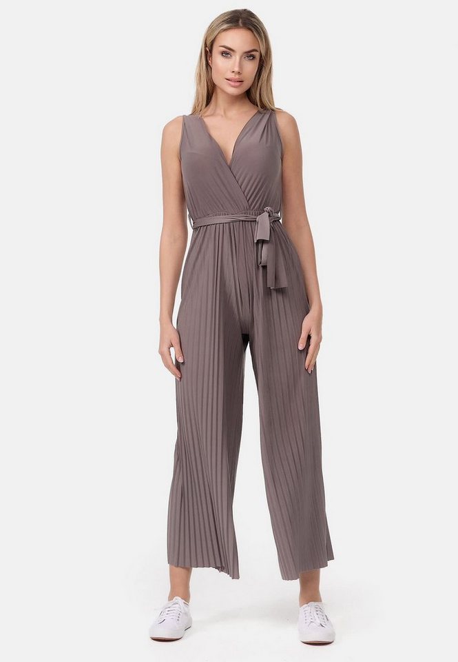 Worldclassca Jumpsuit Worldclassca Jumpsuit Pleated Overalls mit Gürtel Ärmellos Sommer von Worldclassca