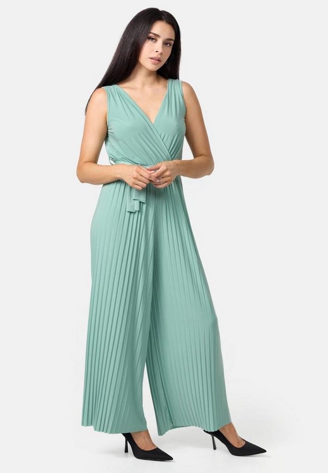 Worldclassca Jumpsuit Worldclassca Jumpsuit Pleated Overalls mit Gürtel Ärmellos Sommer von Worldclassca