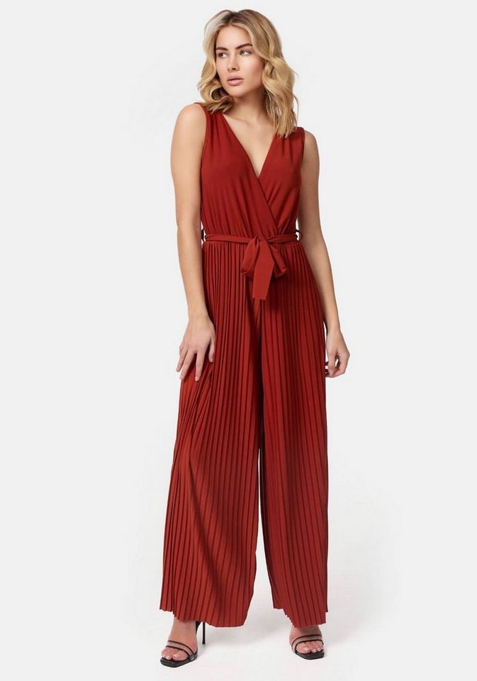 Worldclassca Jumpsuit Worldclassca Jumpsuit Pleated Overalls mit Gürtel Ärmellos Sommer von Worldclassca