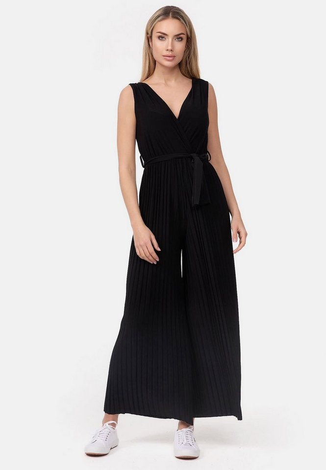 Worldclassca Jumpsuit Worldclassca Jumpsuit Pleated Overalls mit Gürtel Ärmellos Sommer von Worldclassca