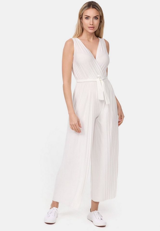 Worldclassca Jumpsuit Worldclassca Jumpsuit Pleated Overalls mit Gürtel Ärmellos Sommer von Worldclassca