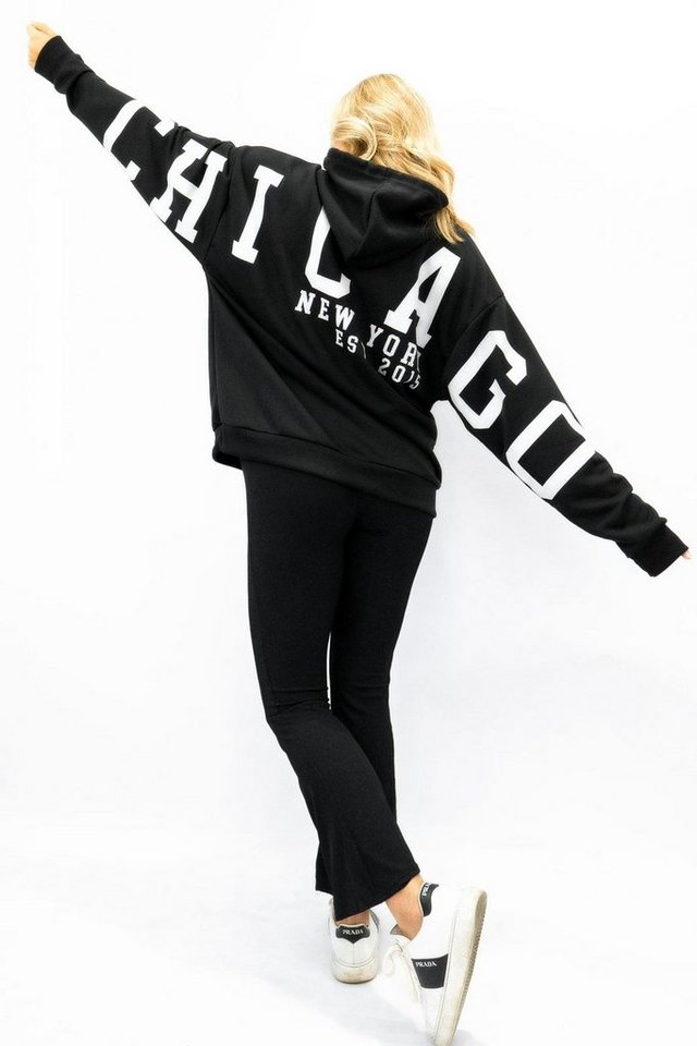 Worldclassca Kapuzenpullover Worldclassca Oversized Hoodie Kapuzenpullover Sweatshirt CHICAGO von Worldclassca