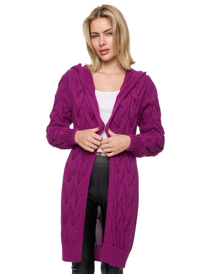 Worldclassca Kapuzenstrickjacke Worldclassca lange Strickjacke Zopfmuster Cardigan mit Kapuze Bolero Strickjacke mit Zopfmuster und Kapuze Worldclassca Kapuzenstrickjacke Worldclassca lange Strickjacke Zopfmuster Cardigan mit Kapuze Bolero Strickjacke mit Zopfmuster und Kapuze von Worldclassca