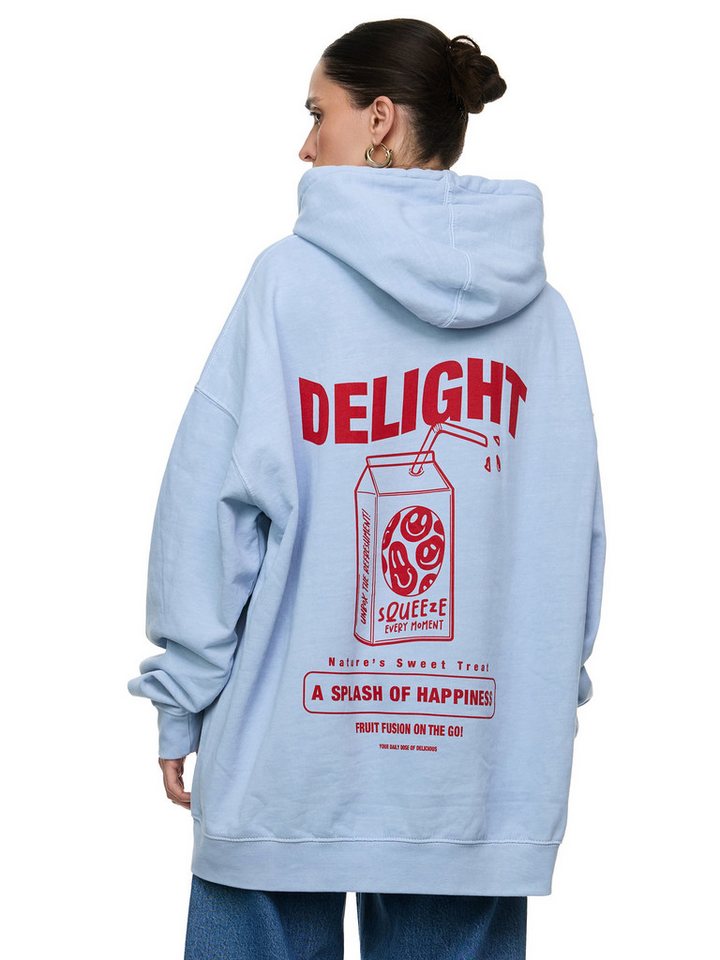 Worldclassca Kapuzensweatshirt Worldclassca Oversized Print DELIGHT Hoodie Kapuzenpullover Sweatshirt PRINT - DELIGHT - A SPLASH OF HAPPINESS von Worldclassca