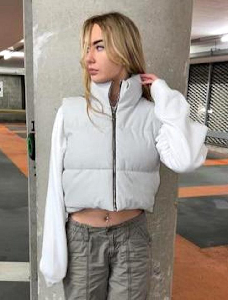 Worldclassca Lederimitatweste Worldclassca Damen Kurze Steppweste aus Kunstleder Winter S-L von Worldclassca