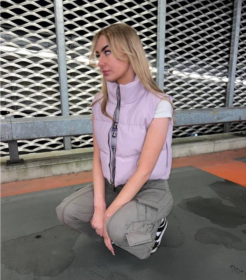 Worldclassca Lederimitatweste Worldclassca Damen Kurze Steppweste aus Kunstleder Winter S-L von Worldclassca