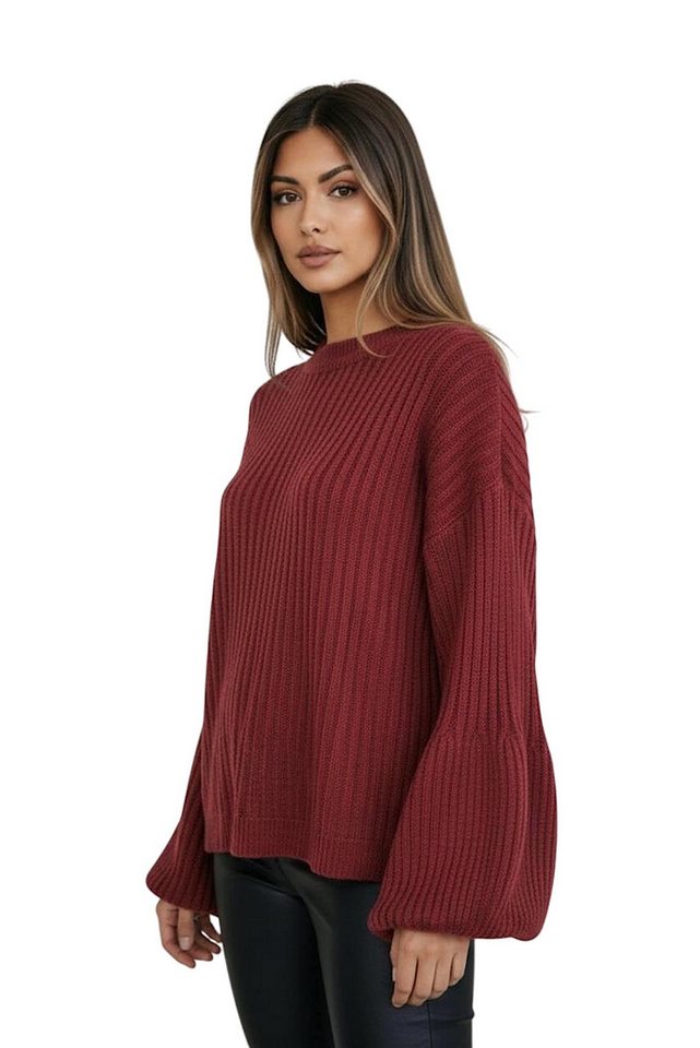 Worldclassca Longpullover WORLDCLASSCA Damen Oversize Strickpulllover Lang Ballonärmel Pulli Neue Kollektion - Stilvolle und gemütliche Strickmode für Damen von Worldclassca