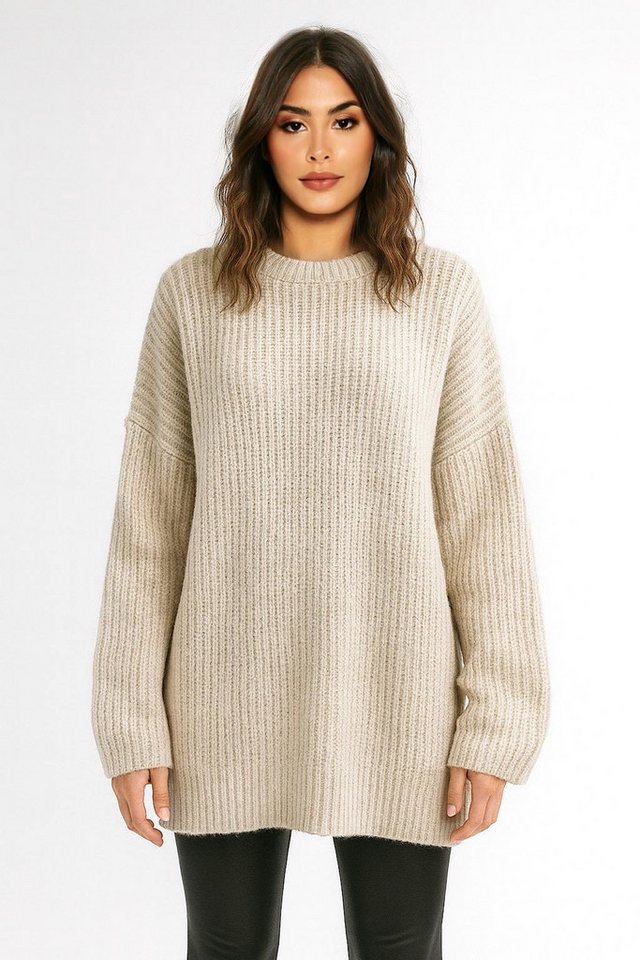 Worldclassca Longpullover WORLDCLASSCA Damen Oversize Strickpulllover Lang Pulli Dick Winter Neue Kollektion - Stilvolle und gemütliche Strickmode für Damen von Worldclassca