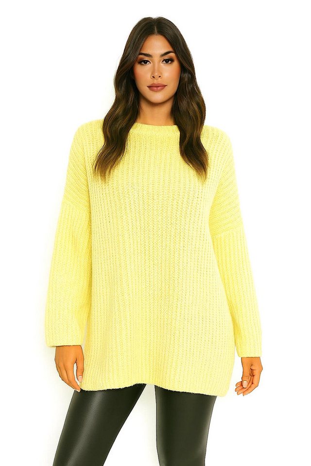 Worldclassca Longpullover WORLDCLASSCA Damen Oversize Strickpulllover Lang Pulli Dick Winter Neue Kollektion - Stilvolle und gemütliche Strickmode für Damen von Worldclassca