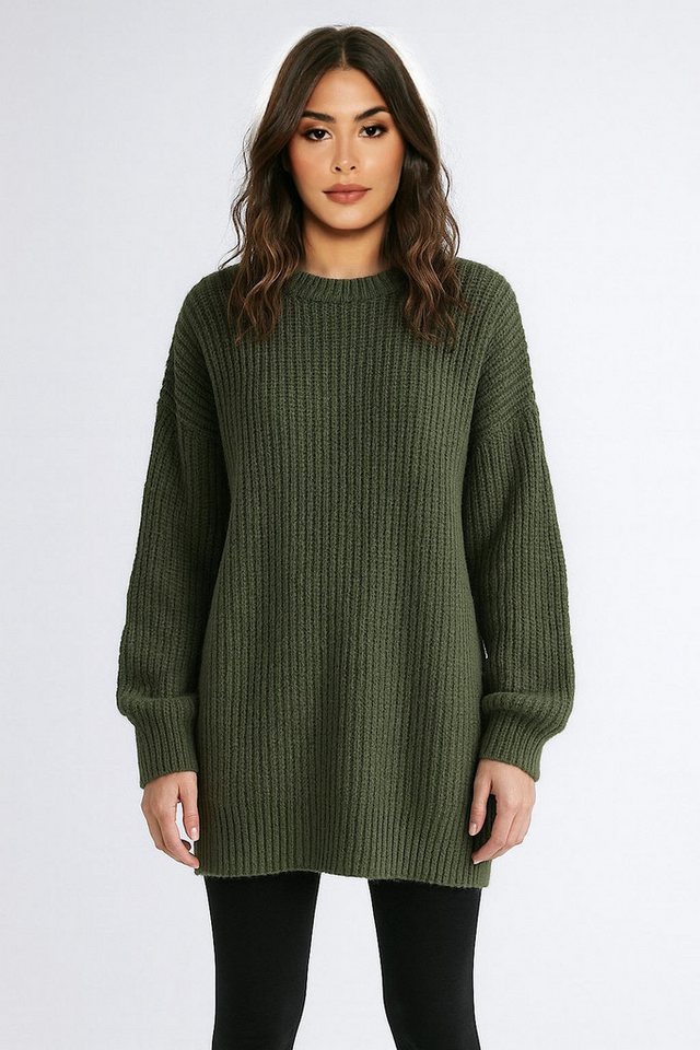 Worldclassca Longpullover WORLDCLASSCA Damen Oversize Strickpulllover Lang Pulli Dick Winter Neue Kollektion - Stilvolle und gemütliche Strickmode für Damen von Worldclassca