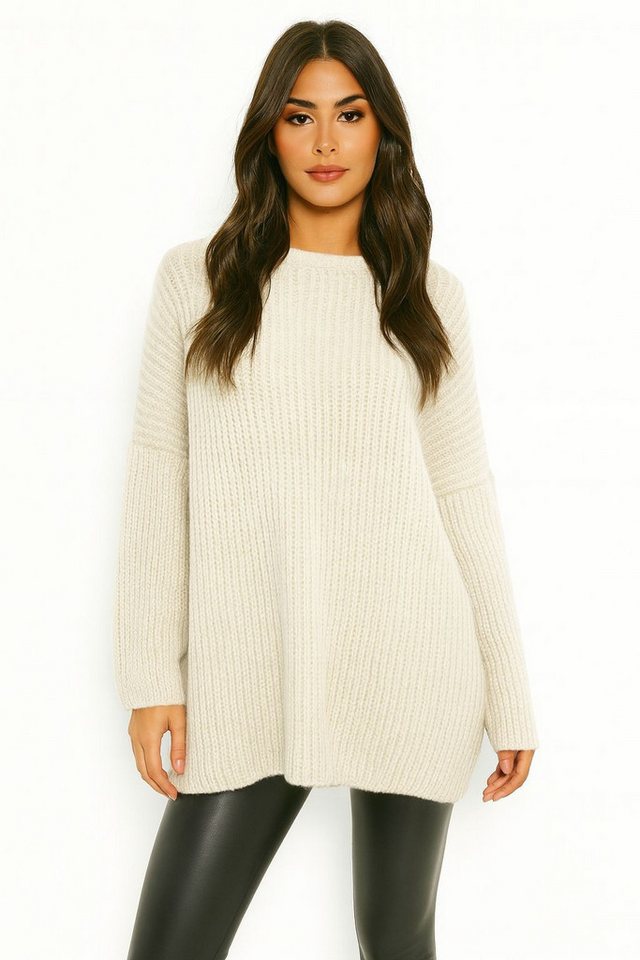 Worldclassca Longpullover WORLDCLASSCA Damen Oversize Strickpulllover Lang Pulli Dick Winter Neue Kollektion - Stilvolle und gemütliche Strickmode für Damen von Worldclassca